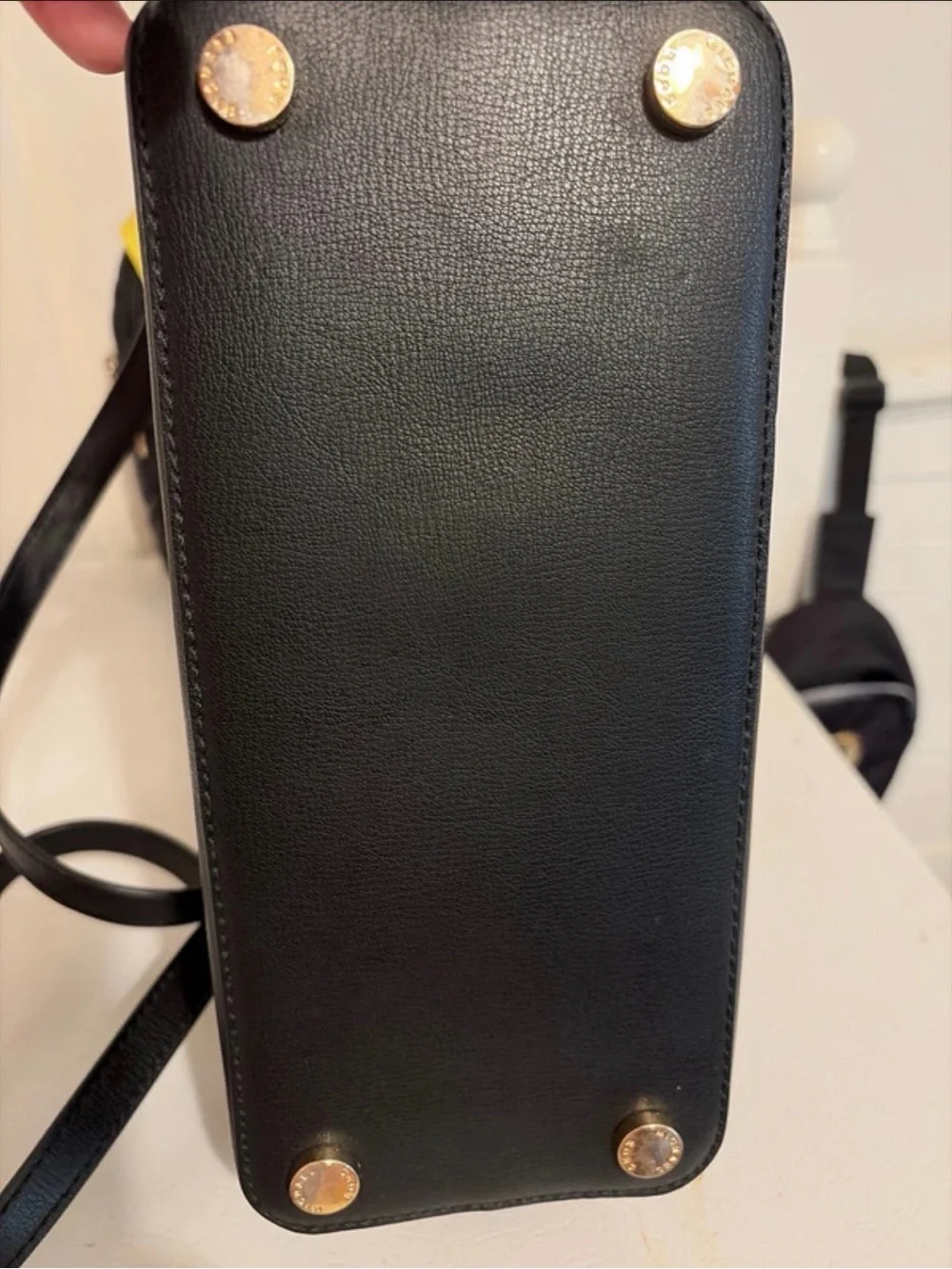 Michael Kors Black Leather Mini Backpack